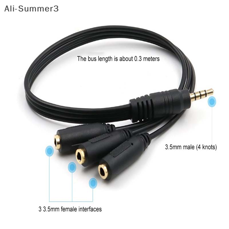 3.5mm 3 Way Port Aux Multi Hea - مراجعة Earphone Splitter Jack وسعره