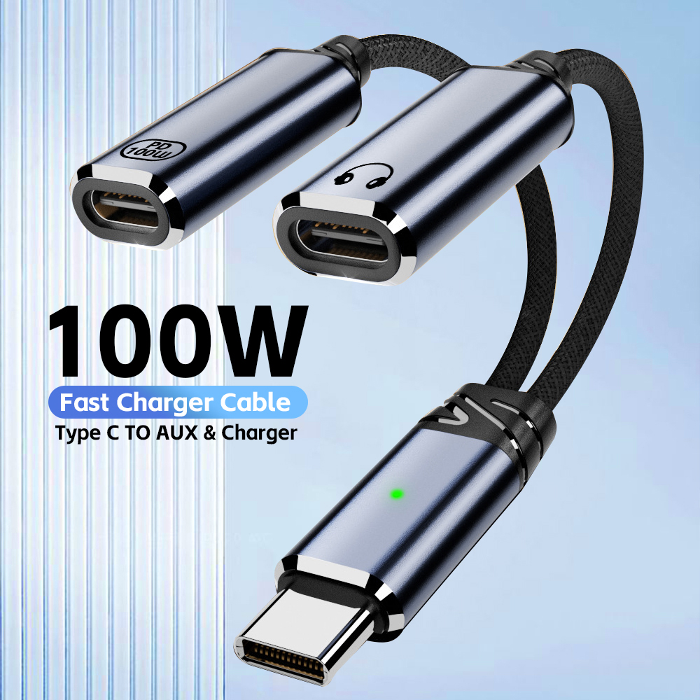 USB C Splitter 2 in 1 Headphon - مراجعة Earphone Splitter Jack وسعره