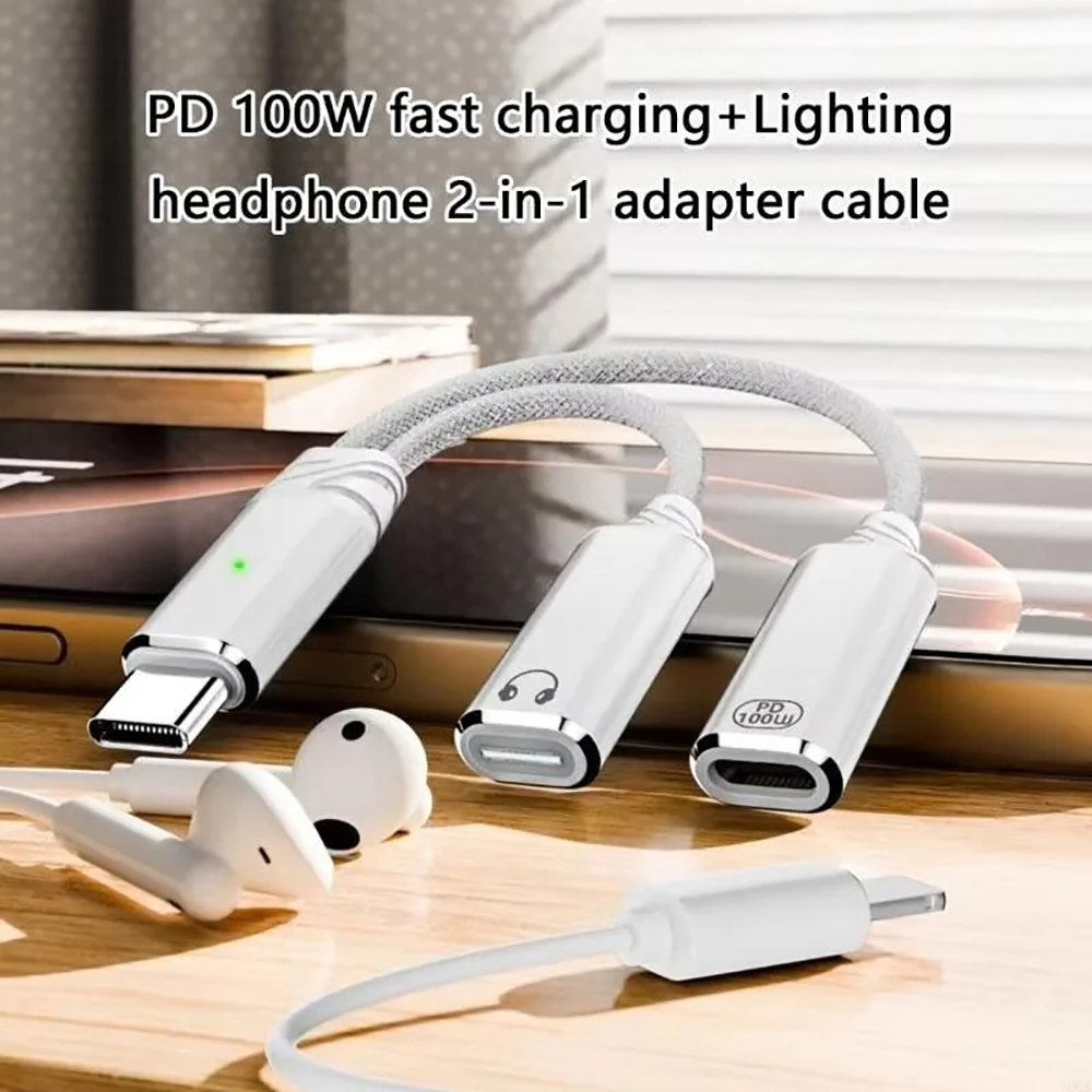 USB C Splitter 2 in 1 Headphon - مراجعة Earphone Splitter Jack وسعره