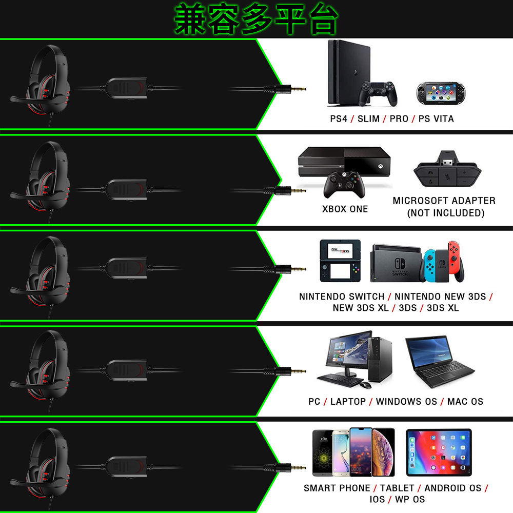 Headphones 3.5mm Wired Gaming  - مراجعة Gaming Headset Rgb وسعره