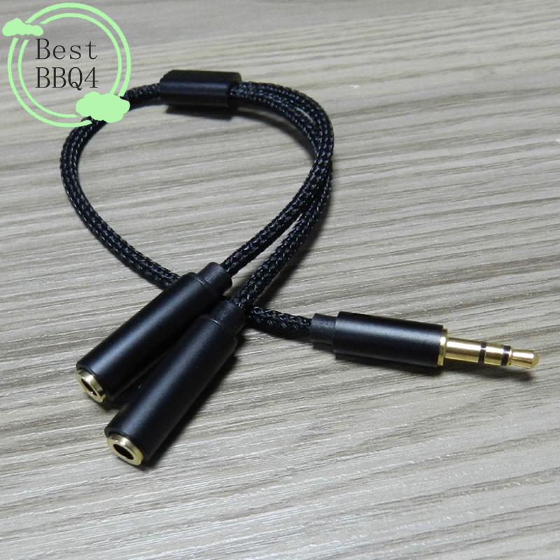 (BBQ4)AUX Cable Jack 3.5MM Aud - مراجعة Earphone Splitter Jack وسعره