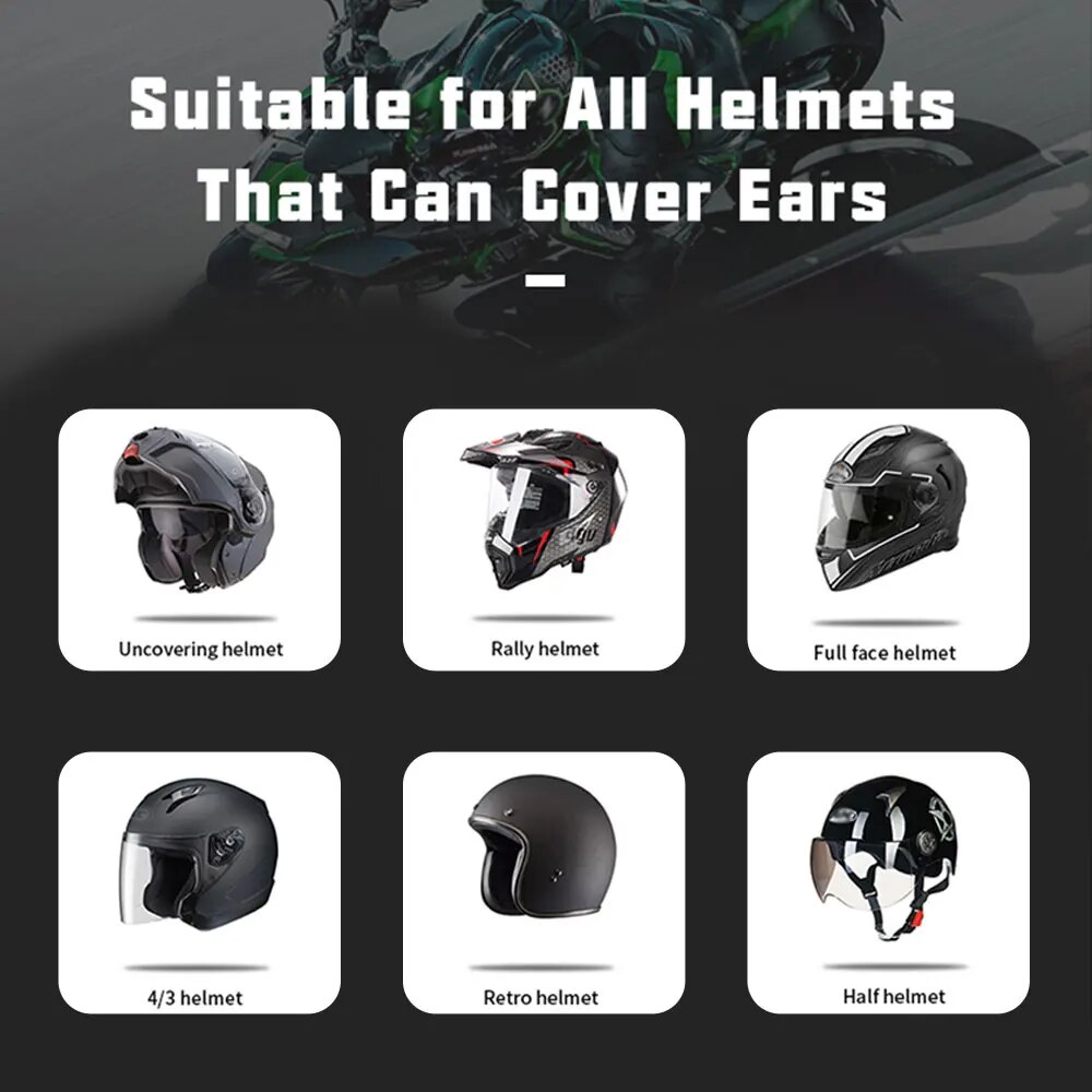 Kihous Single Ear Motorcycle H - مراجعة Bluetooth Headset On Ear وسعره