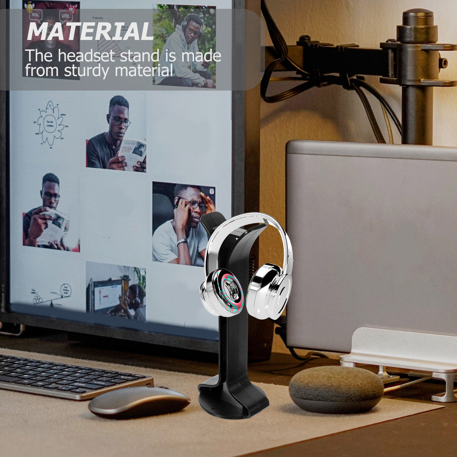 Sturdy Headphone Stand Headset - مراجعة Headphone Stand Desk وسعره