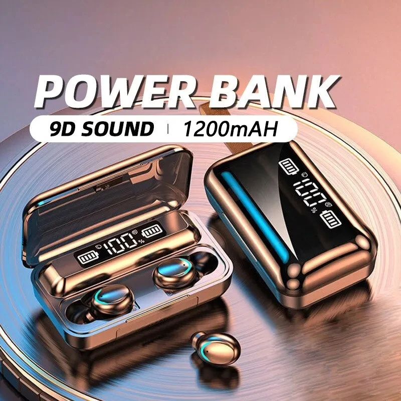 F9 Wireless Headphone TWS Blue - مراجعة Wireless Earbuds Tws وسعره