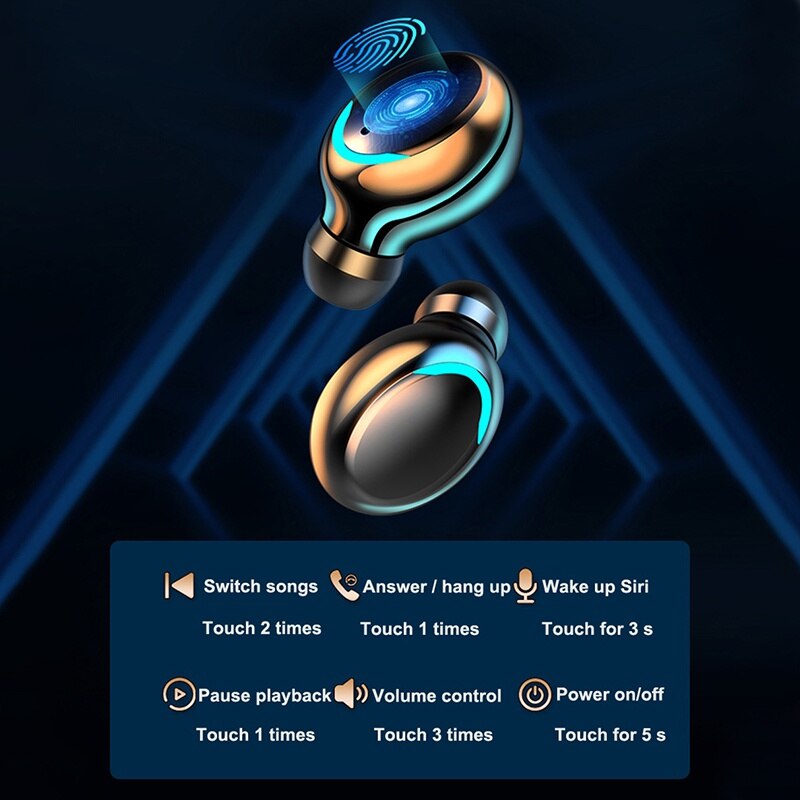 F9 Wireless Headphone TWS Blue - مراجعة Wireless Earbuds Tws وسعره
