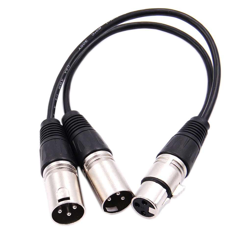 30cm 3 Pin XLR FEMALE Jack To  - مراجعة Audio Splitter Y وسعره