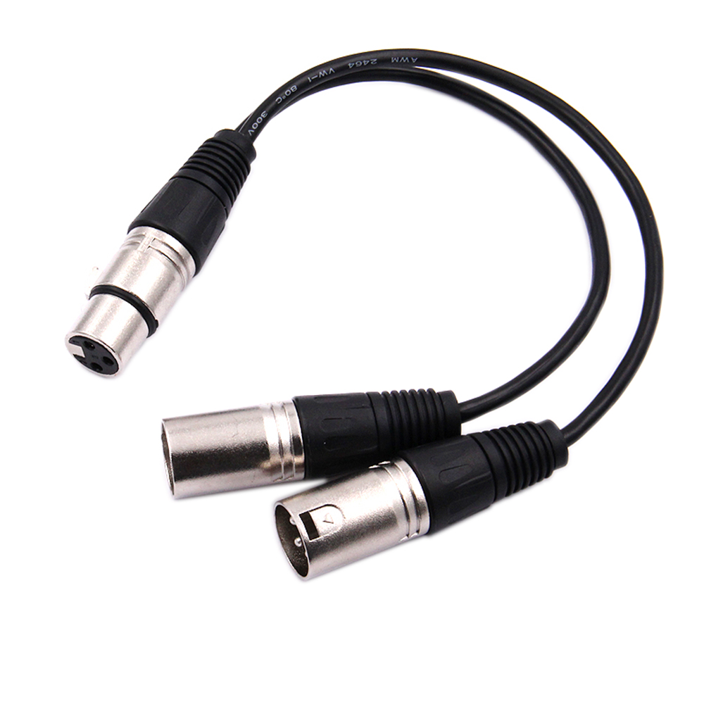 30cm 3 Pin XLR FEMALE Jack To  - مراجعة Audio Splitter Y وسعره