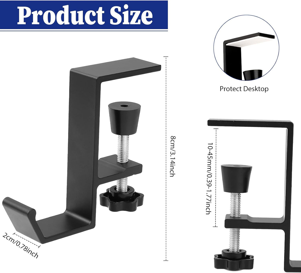 Aluminum Alloy Headphone Hook  - مراجعة Headphone Stand Desk وسعره