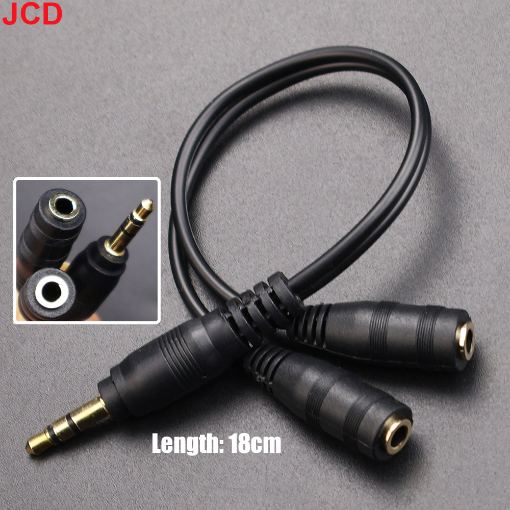 JCD 1Male to 2 Dual Female Y S - مراجعة Earphone Splitter Jack وسعره