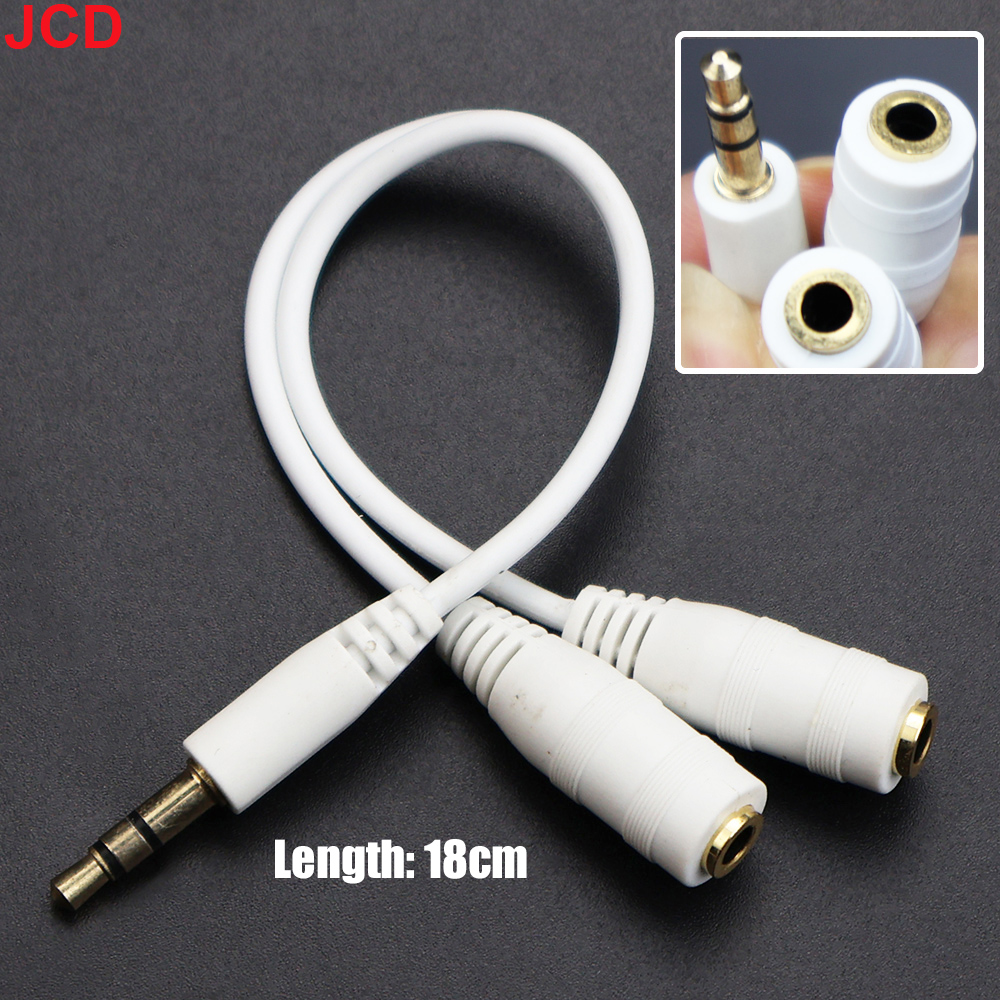 JCD 1Male to 2 Dual Female Y S - مراجعة Earphone Splitter Jack وسعره