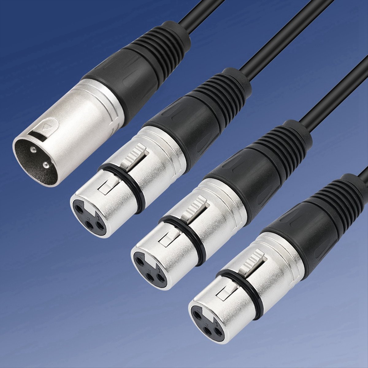 (PQWN) 3Pin XLR Male to 3 Fema - مراجعة Audio Splitter Y وسعره