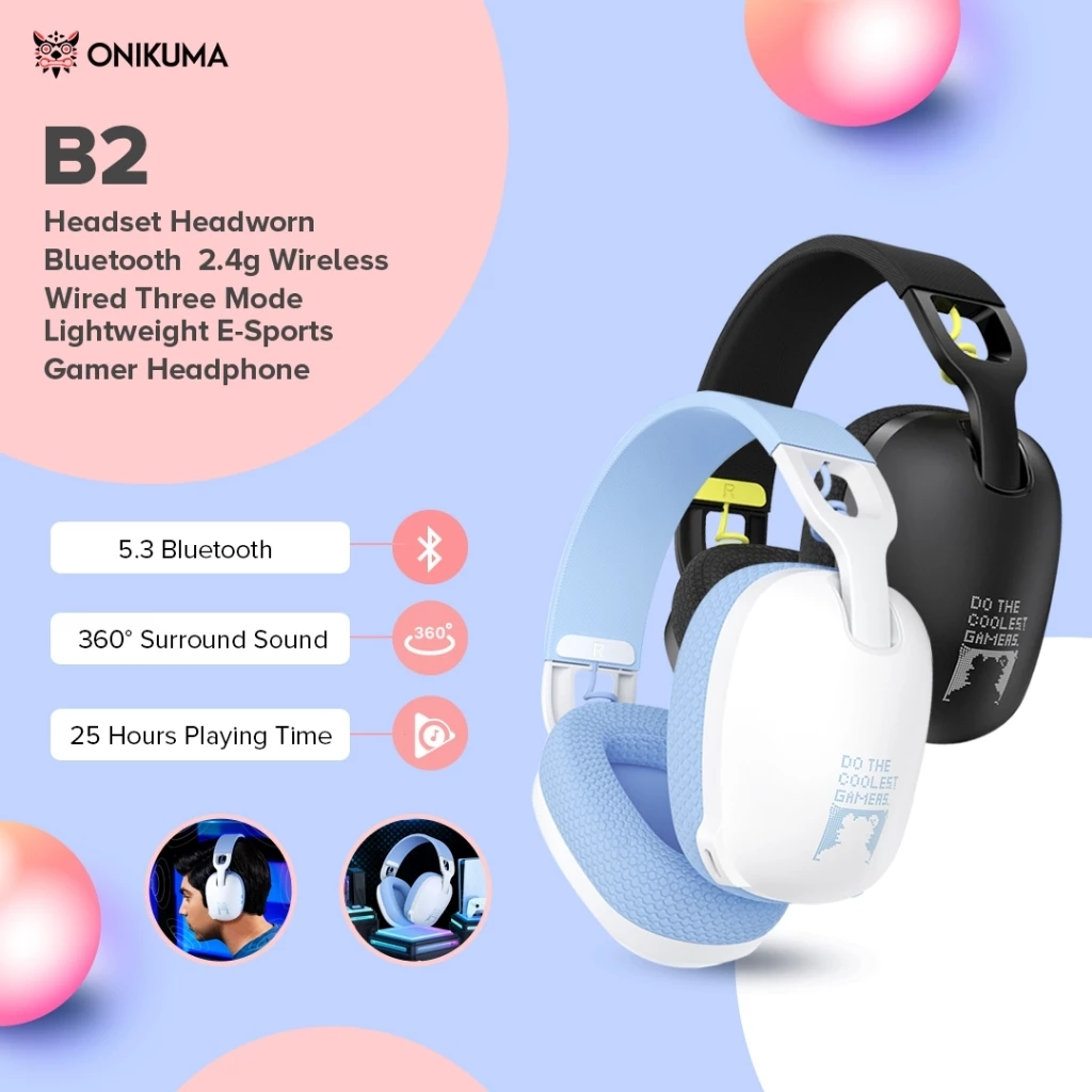 2025 New Onikuma  B2 Wireless  - مراجعة Gaming Headset Rgb وسعره