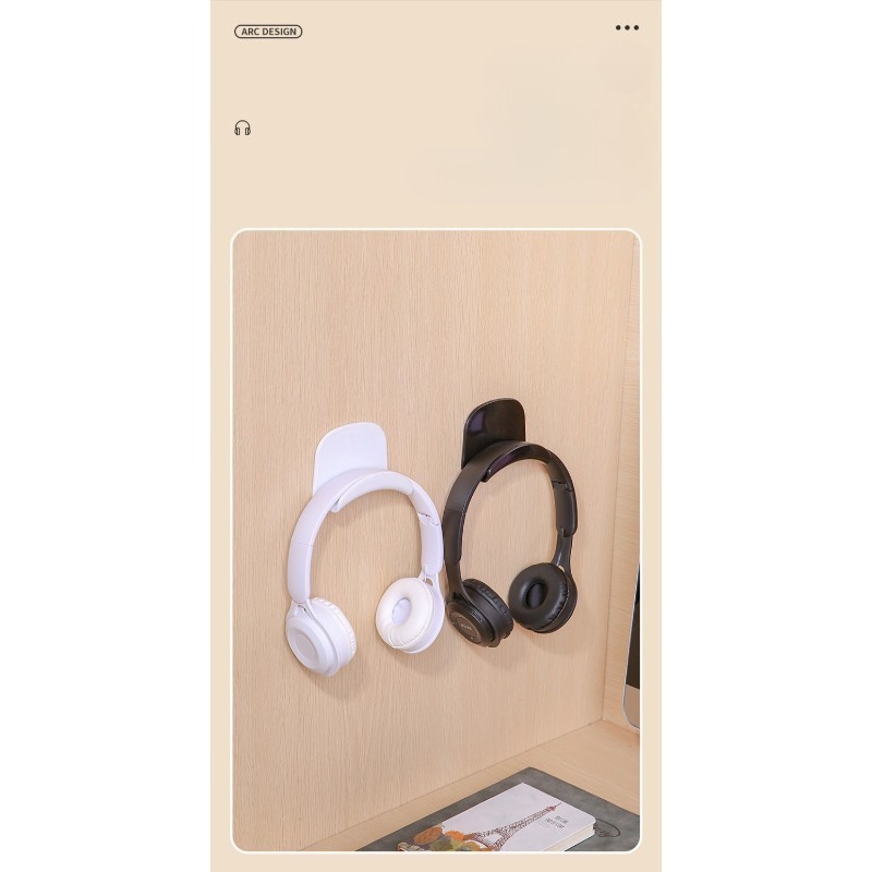 Punch Free Adhesive Plastic He - مراجعة Headphone Stand Desk وسعره