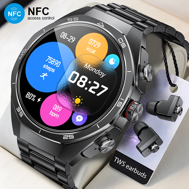 TWS Music Watches Earbuds Smar - مراجعة Earbuds Charging Case وسعره
