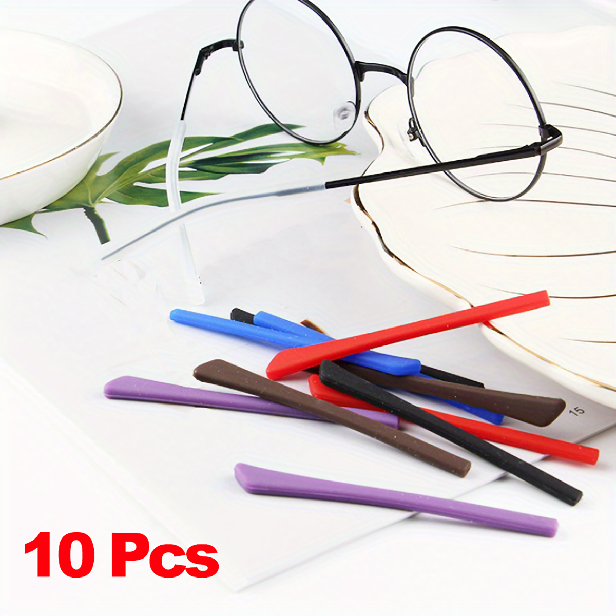 10pcs Eyeglass Replacement Tem - مراجعة Silicone Ear Tip Replacement وسعره