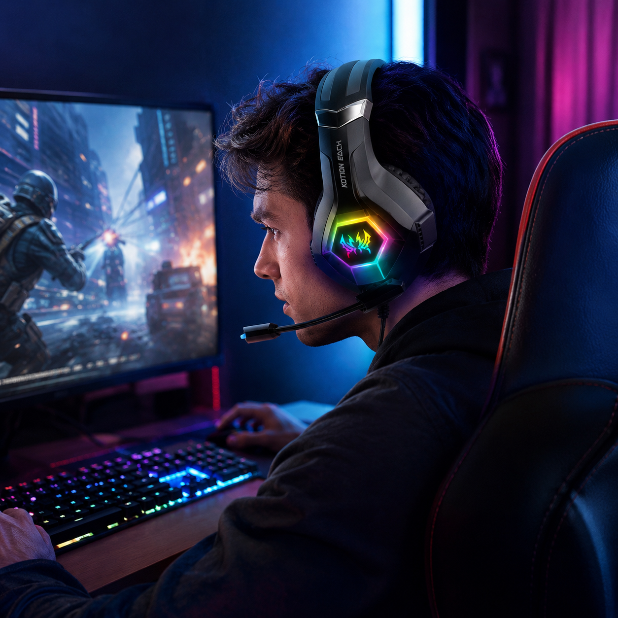 GS450 Wired Gaming Headset RGB - مراجعة Gaming Headset Rgb وسعره