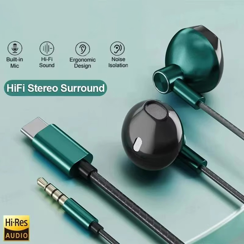 Type C 3.5mm HIFI Stereo Wired - مراجعة Audiophile Headphone Wired وسعره