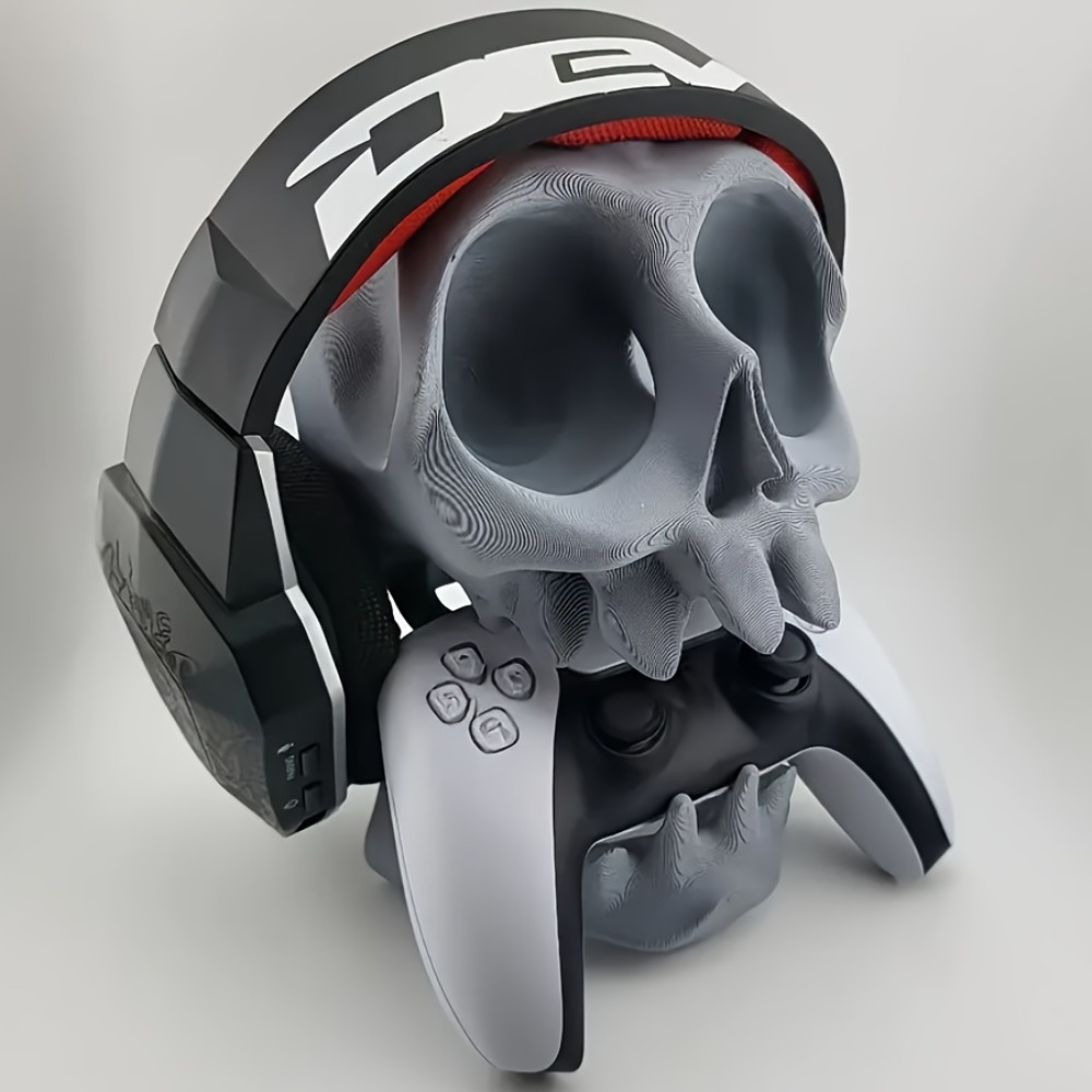 Skull Shaped Controller Stand  - مراجعة Headphone Stand Desk وسعره
