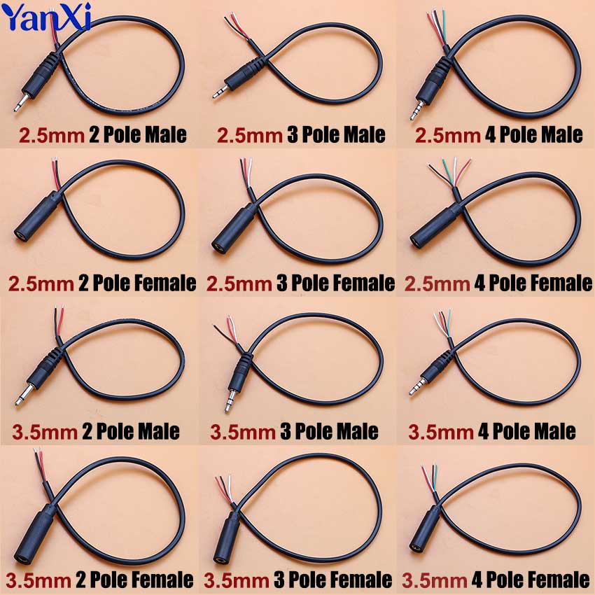 1pcs 2.5mm 3.5mm Mono Stereo A - مراجعة Audiophile Headphone Wired وسعره