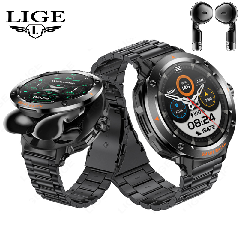 New Men's 2 In 1 Headset Smart - مراجعة Earbuds Charging Case وسعره