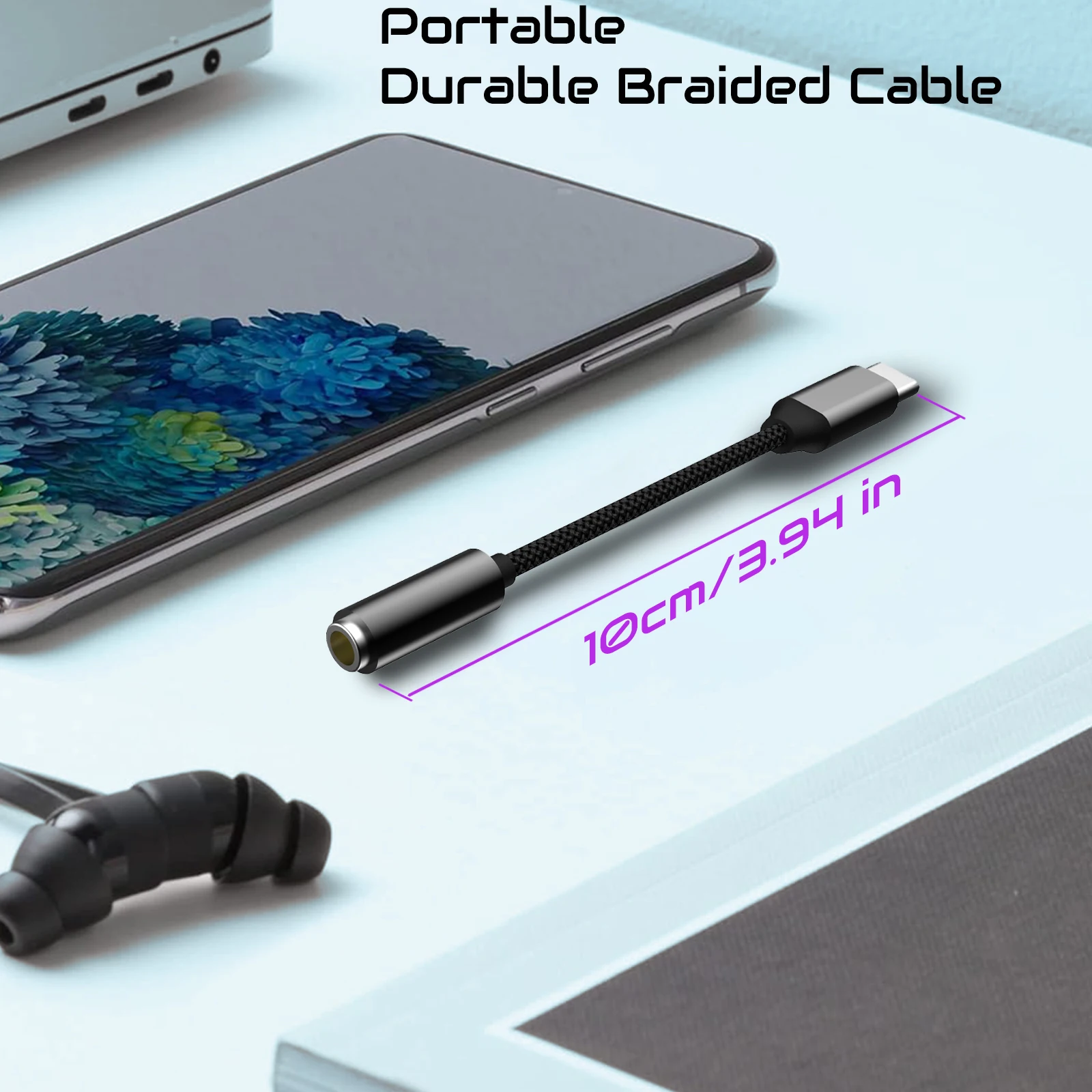 USB Type C 3.5 Jack Adapter US - مراجعة Cable Extension 3.5 وسعره