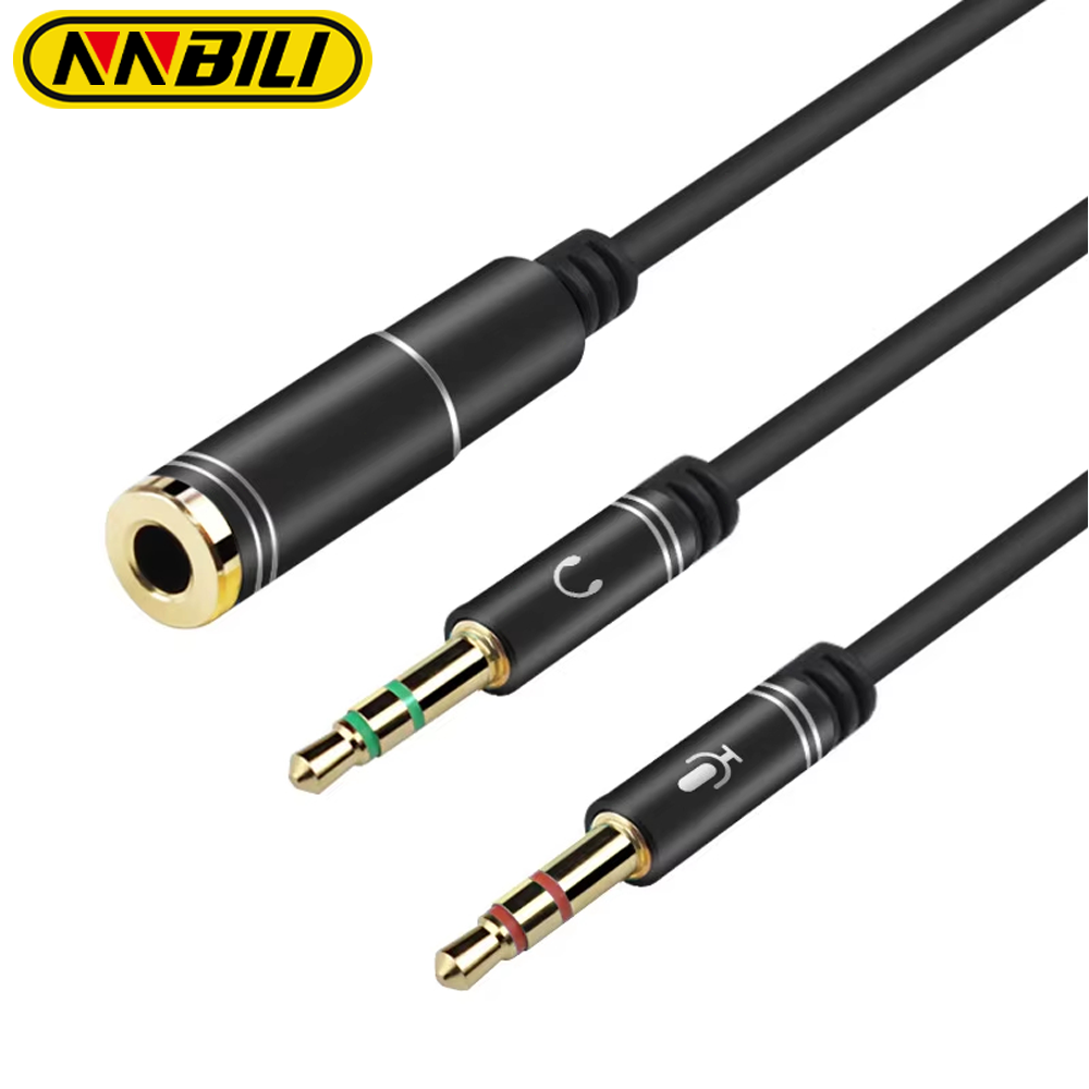 NNBILI Mini Jack 3.5 Microphon - مراجعة Earphone Splitter Jack وسعره