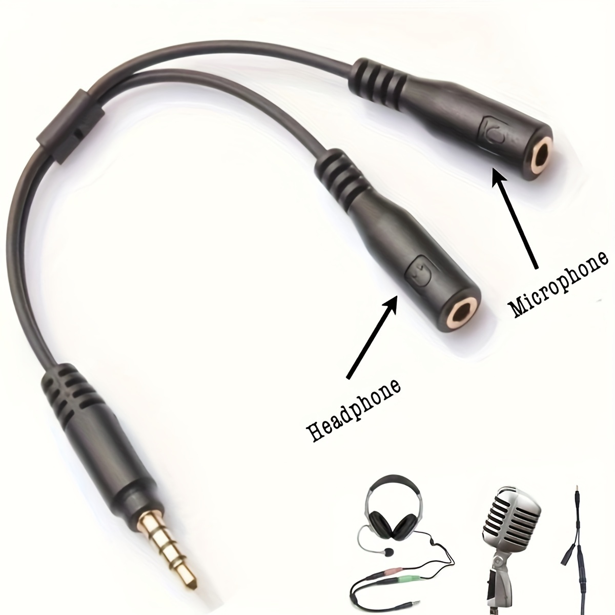 3.5mm Stereo Audio 1Male to 2  - مراجعة Audio Splitter Y وسعره