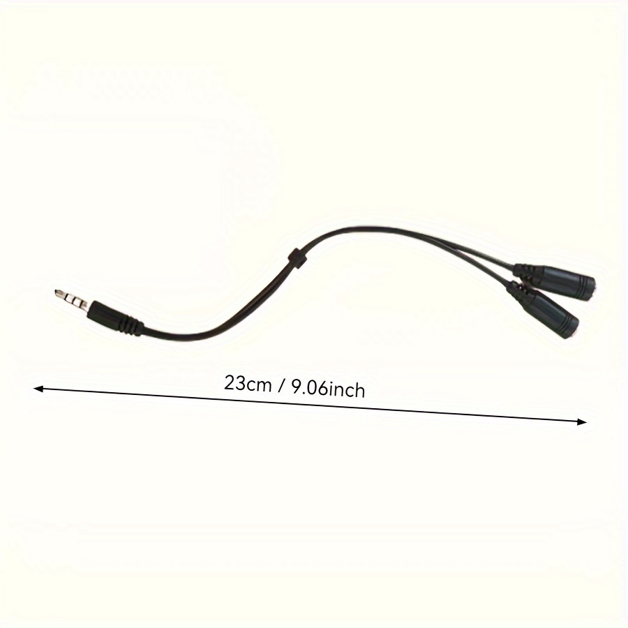 3.5mm Stereo Audio 1Male to 2  - مراجعة Audio Splitter Y وسعره