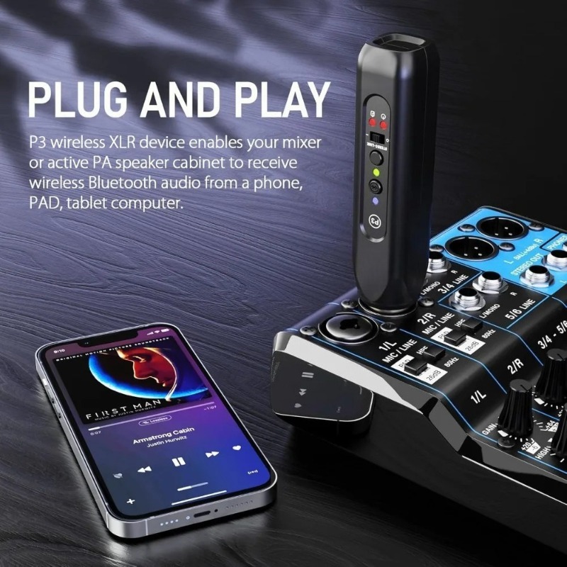 Wireless XLR Bluetooth Receive - مراجعة Bluetooth Adapter Receiver وسعره