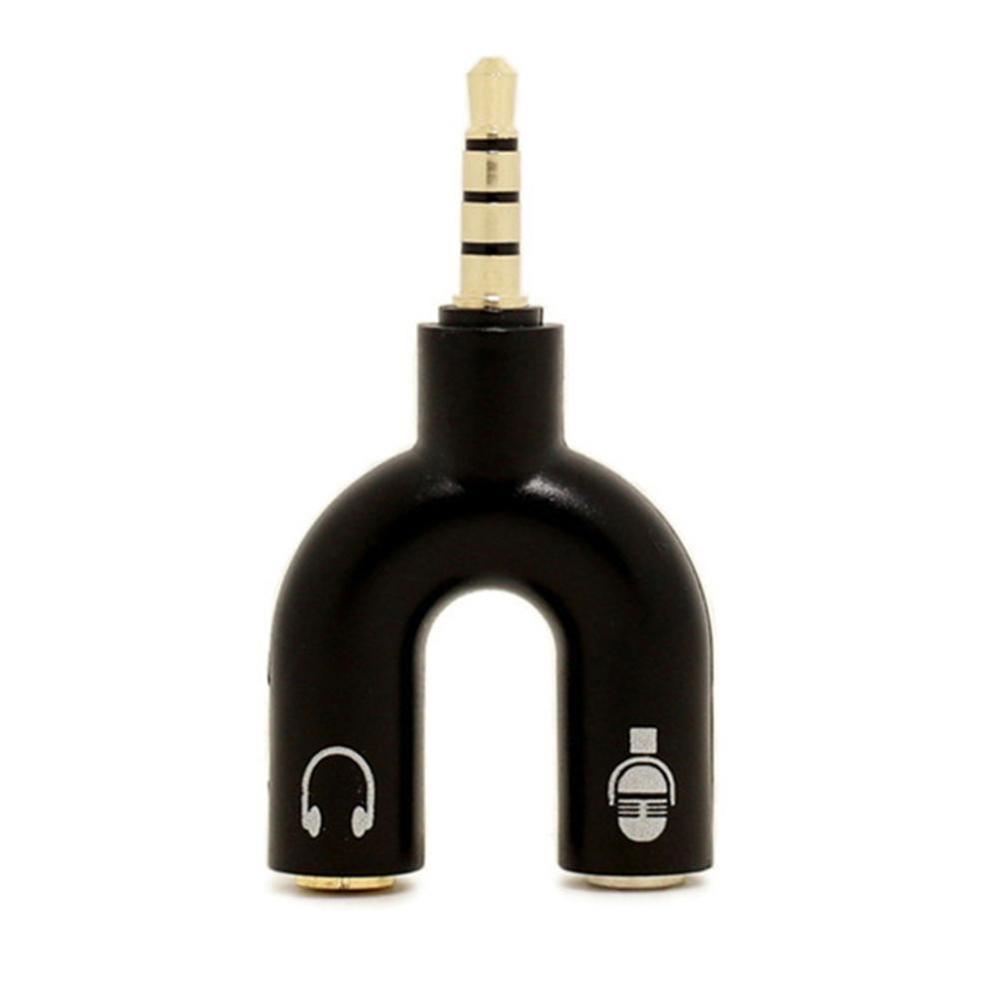 1PC Dual 3.5MM U Type Adapter  - مراجعة Earphone Splitter Jack وسعره