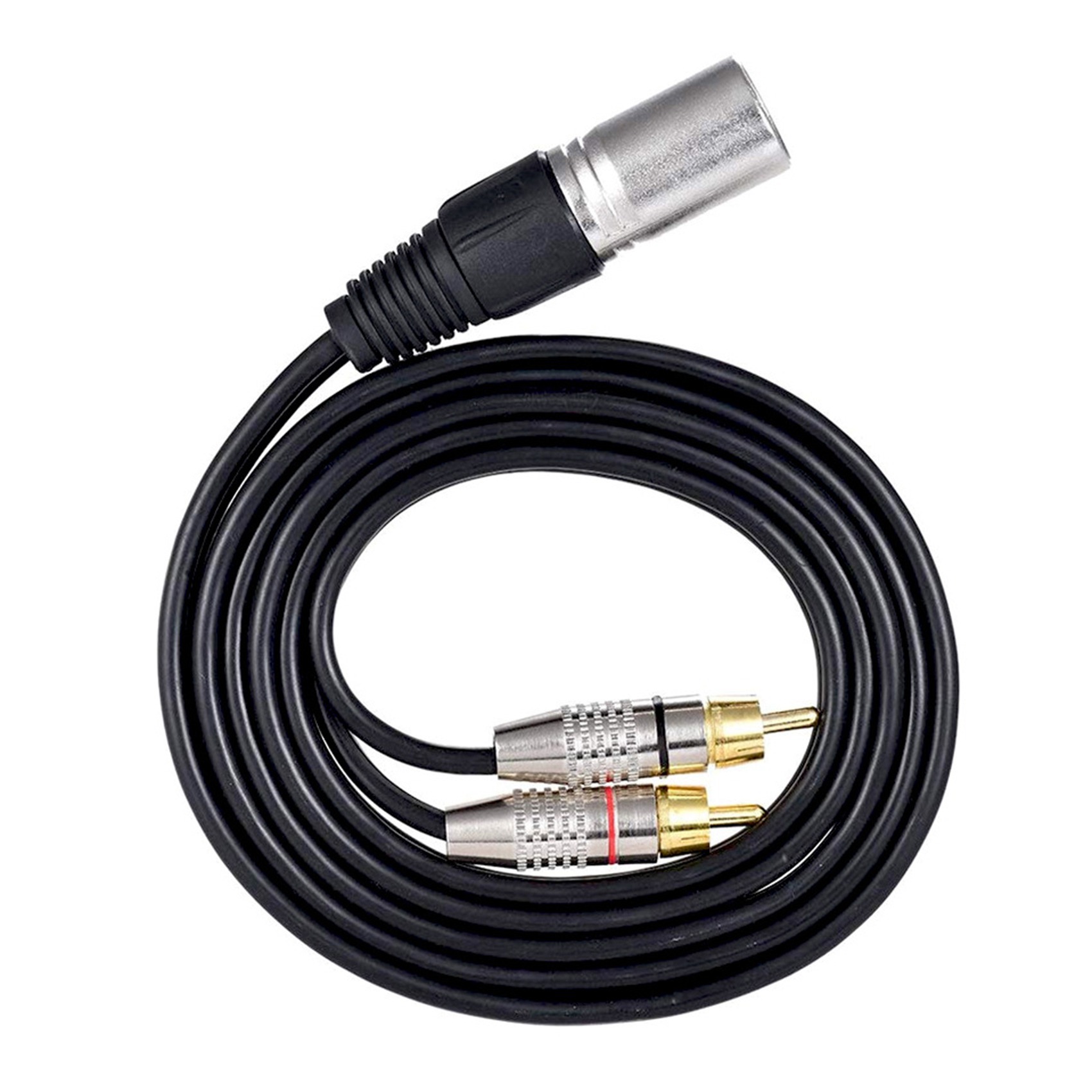 1 XLR Male to 2 RCA Male Plug  - مراجعة Audio Splitter Y وسعره