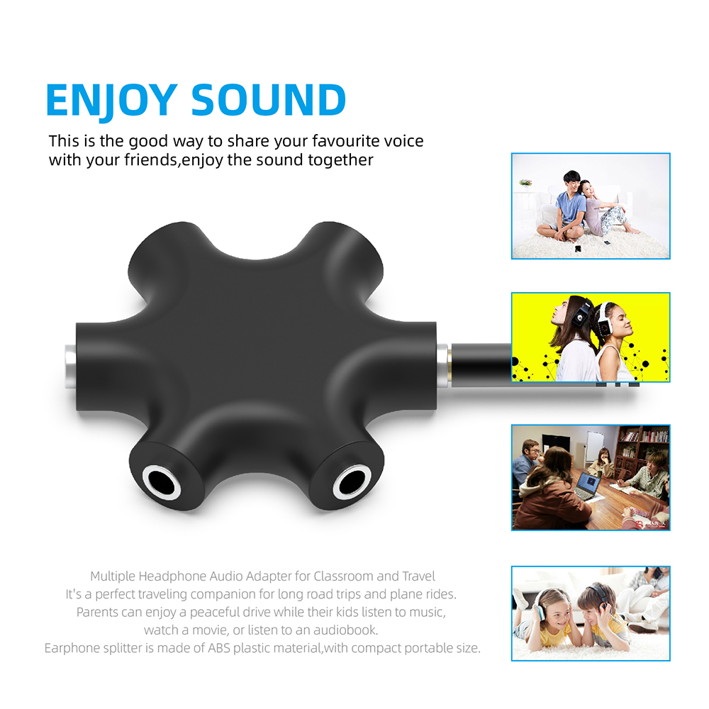 3.5mm Jack Earphone Audio Spli - مراجعة Earphone Splitter Jack وسعره