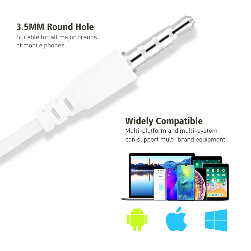 1/2/3/4Pcs Universal 3.5mm Ste - مراجعة Wired Earphone Mic وسعره
