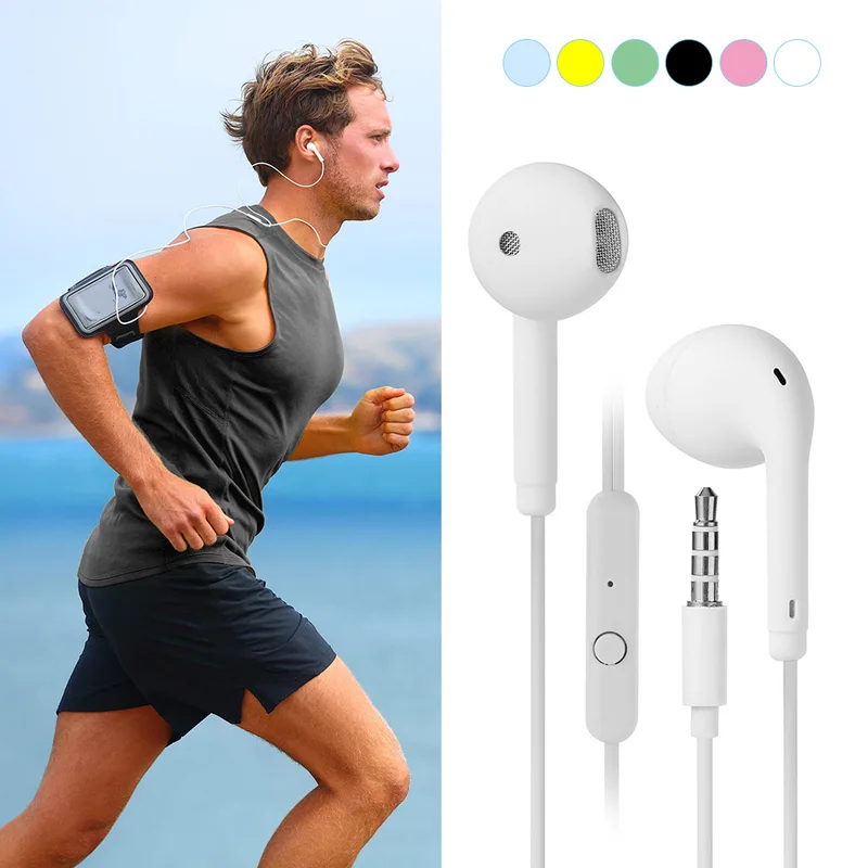 1/2/3/4Pcs Universal 3.5mm Ste - مراجعة Wired Earphone Mic وسعره