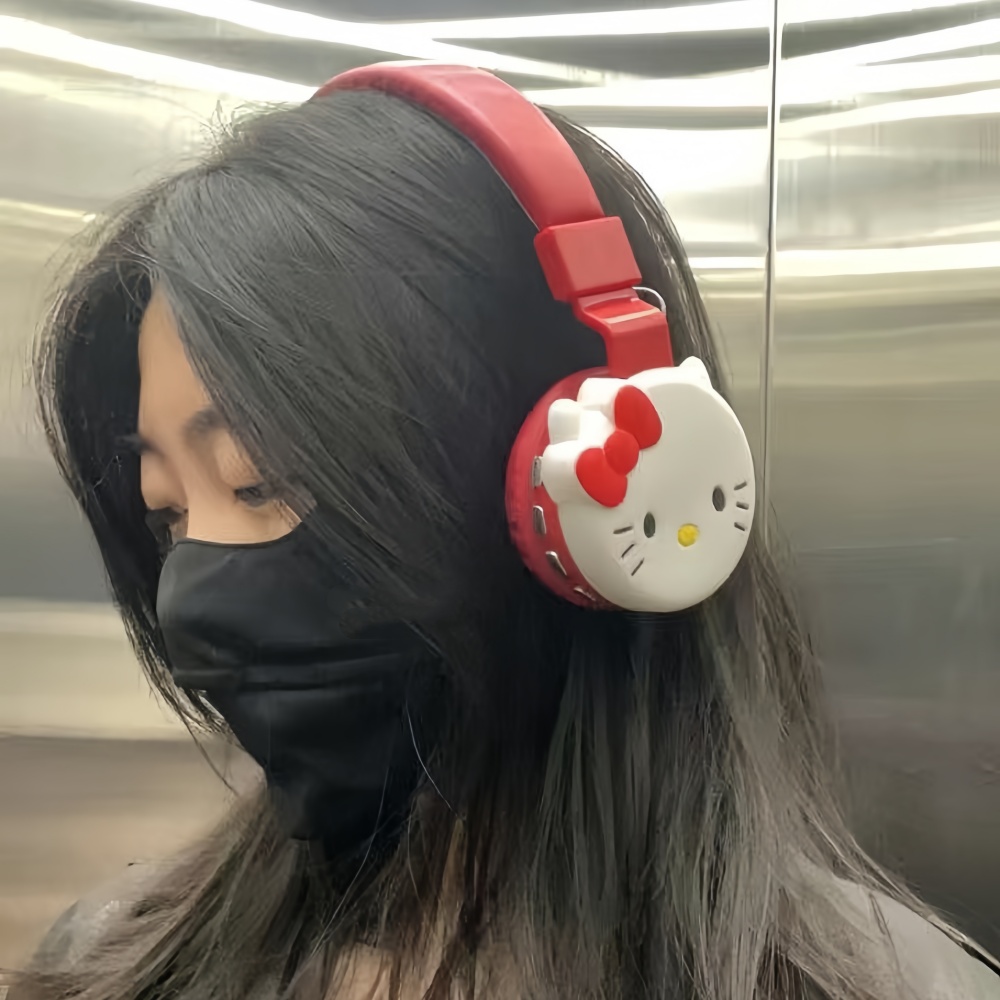 New Hello Kitty Stitch Mickey  - مراجعة Bluetooth Headset On Ear وسعره