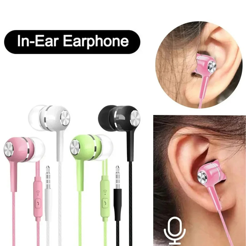 1/2/3/4Pcs 3.5mm Wired Earphon - مراجعة Wired Earphone Mic وسعره