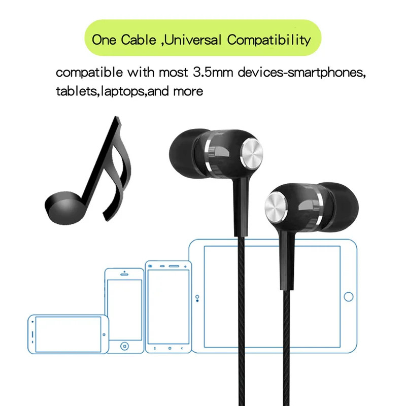 1/2/3/4Pcs 3.5mm Wired Earphon - مراجعة Wired Earphone Mic وسعره
