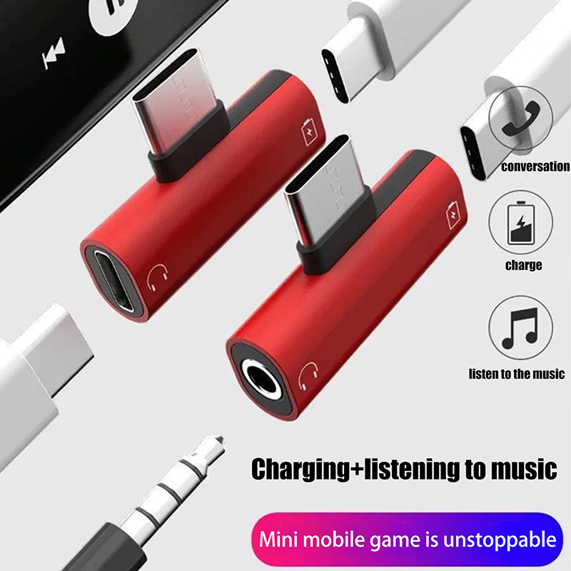 USB Type-C To 3.5 Mm Headphone - مراجعة Earphone Splitter Jack وسعره