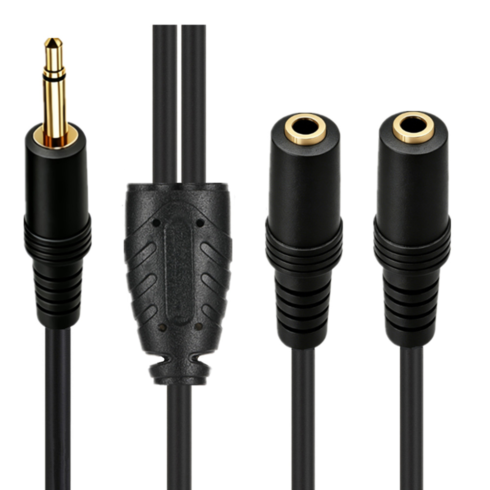 3.5mm TS Mono Male To Dual 3.5 - مراجعة Earphone Splitter Jack وسعره