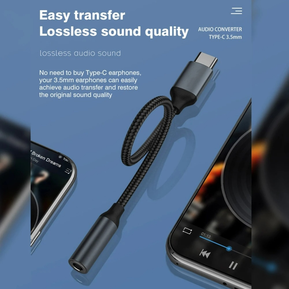 USB Type C To 3.5mm Audio Adap - مراجعة Audiophile Headphone Wired وسعره