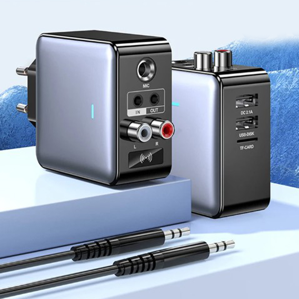 QC 2.0 H6 EU US Plug Daul USB  - مراجعة Bluetooth Adapter Receiver وسعره