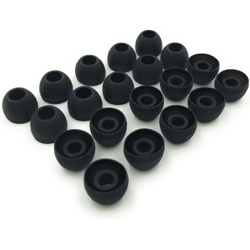 Soft Black Silicone Earbud Tip - مراجعة Silicone Ear Tip Replacement وسعره