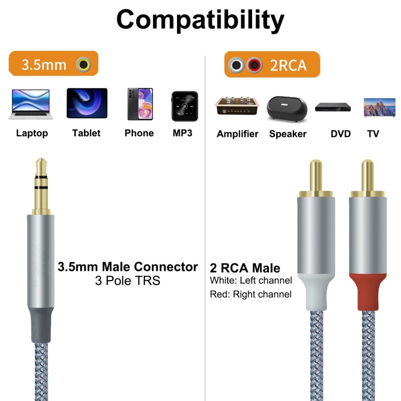 3PCS Hifi Y Splitter Adapter A - مراجعة Audio Splitter Y وسعره