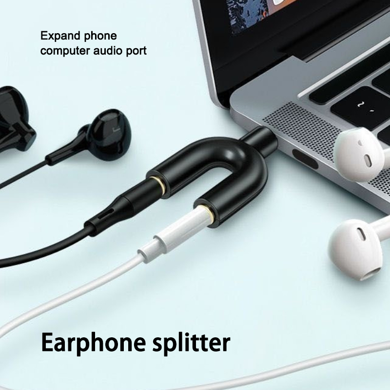 3.5mm headphone splitter micro - مراجعة Earphone Splitter Jack وسعره