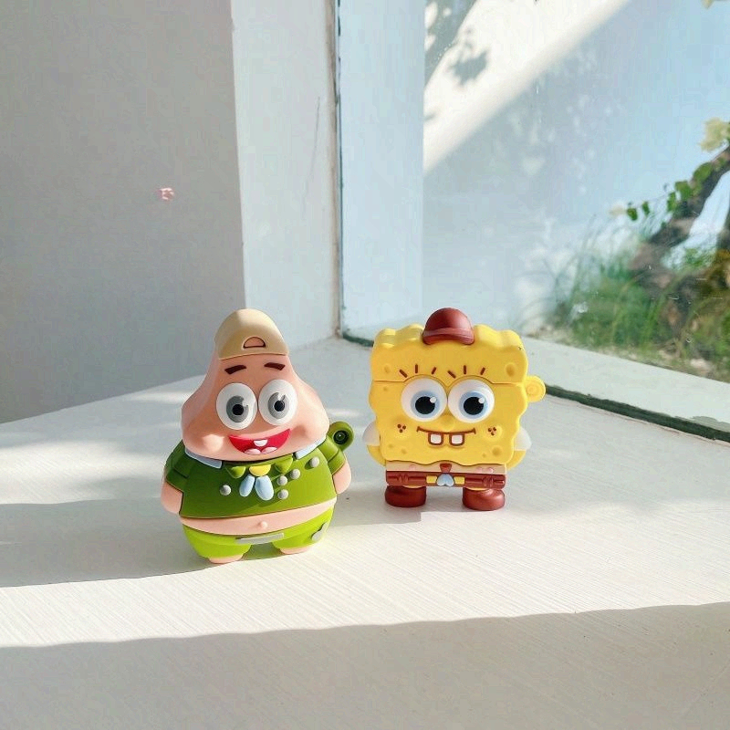 Cute SpongeBob Creative Silico - مراجعة Earbuds Charging Case وسعره