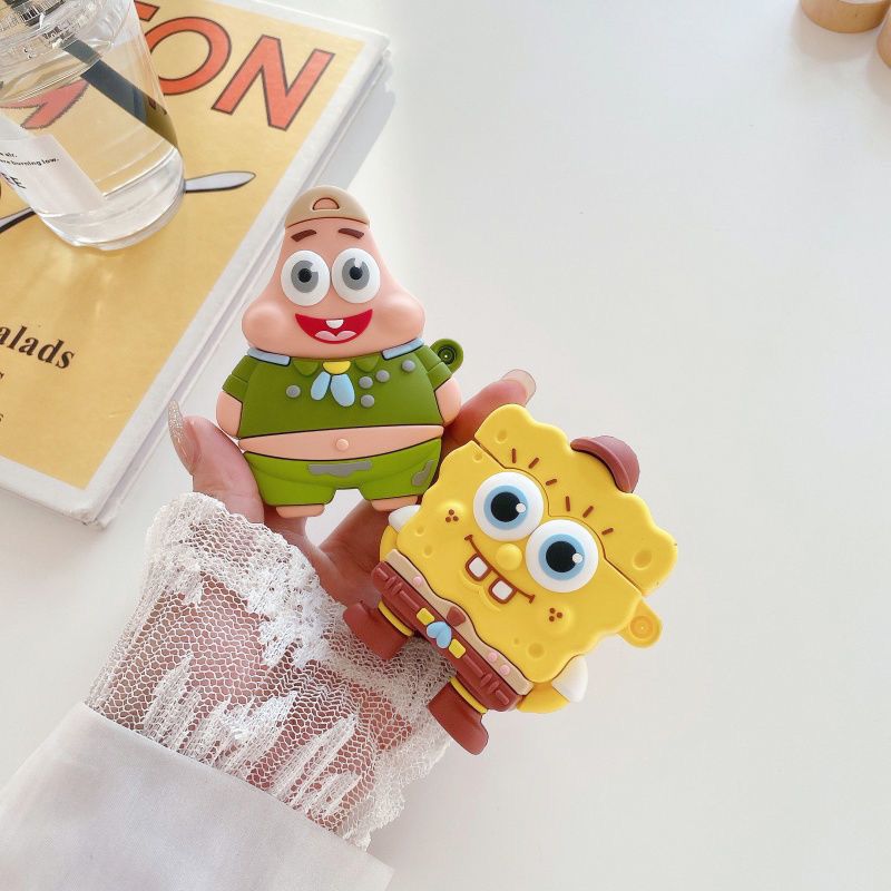 Cute SpongeBob Creative Silico - مراجعة Earbuds Charging Case وسعره