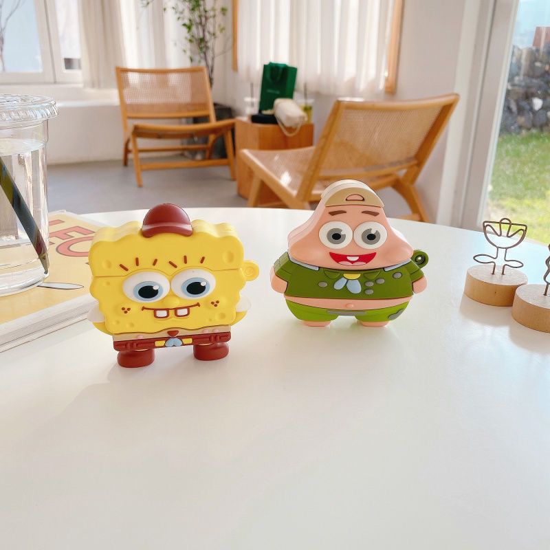 Cute SpongeBob Creative Silico - مراجعة Earbuds Charging Case وسعره