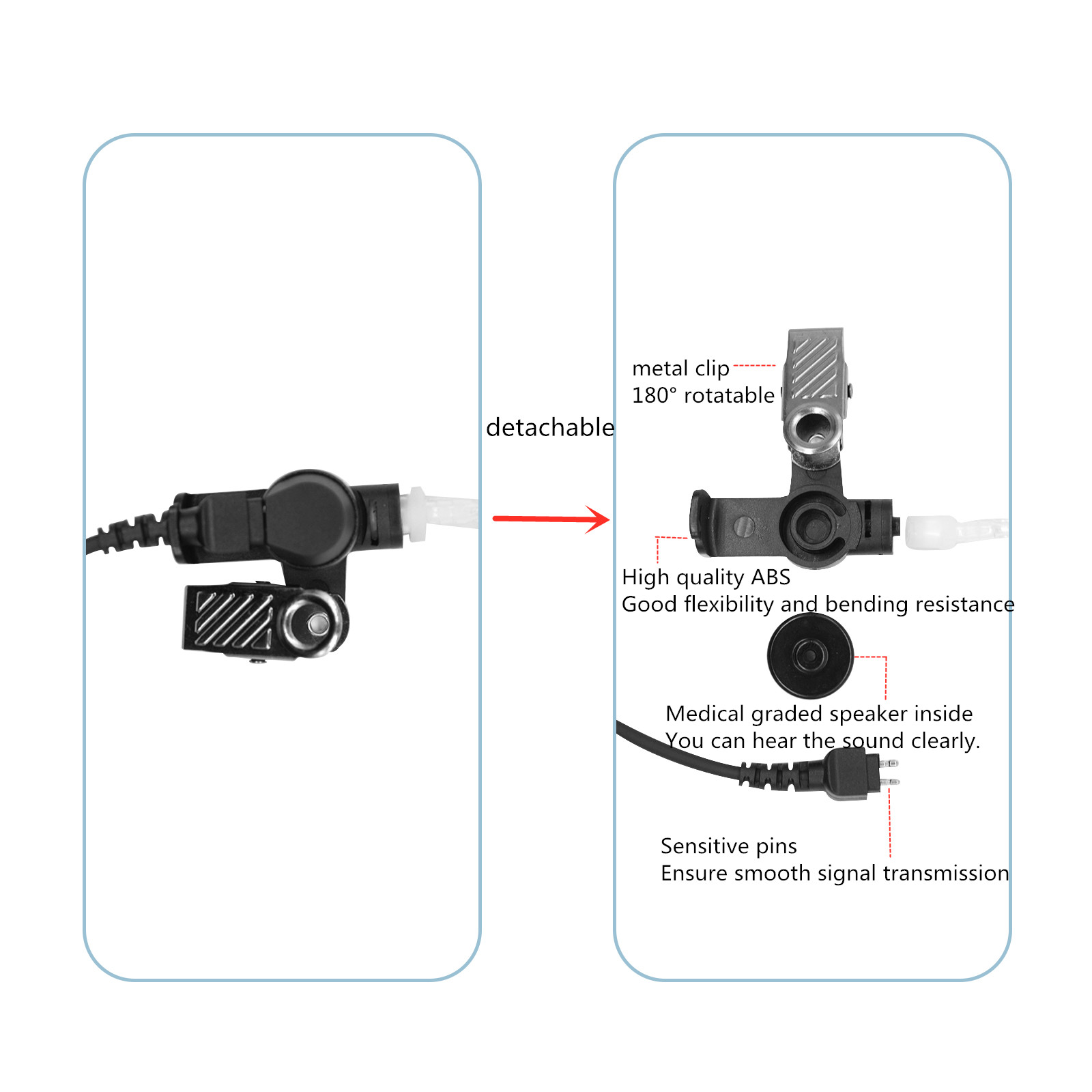 Earpiece Surveillance Kit, Wal - مراجعة Wired Earphone Mic وسعره