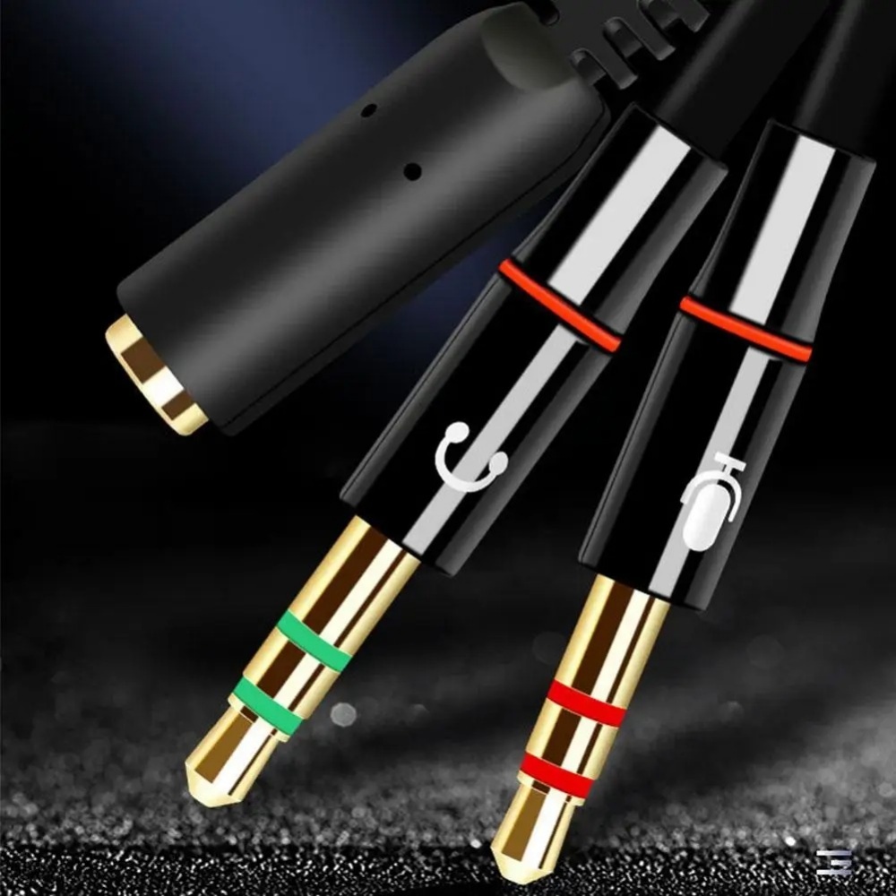 3.5mm Headphone Microphone Aud - مراجعة Audio Splitter Y وسعره