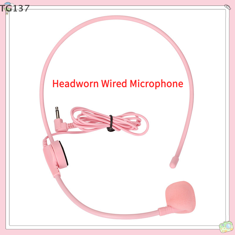 1Pcs 3.5MM Pink Headworn Wired - مراجعة Wired Earphone Mic وسعره